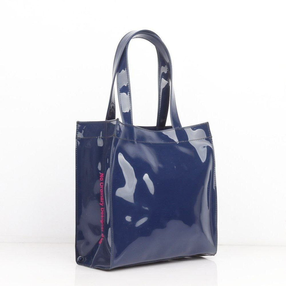 Ted Baker London Navy Bow Tote Bag in Glossy Silicone 🎀👜