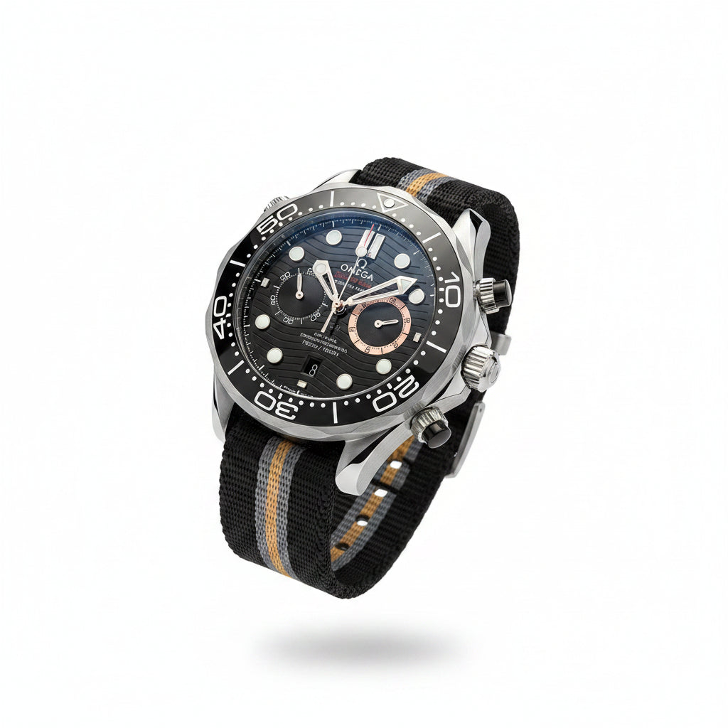 Omega Seamaster Professional Chronograph with Striped NATO Strap