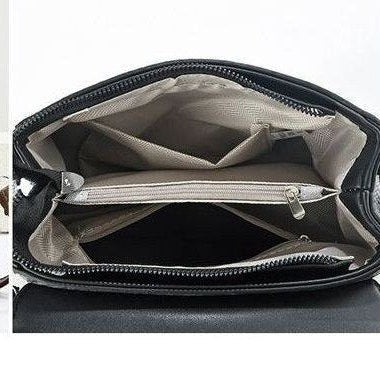 Woven Texture Flap Handbag with Donut Charm