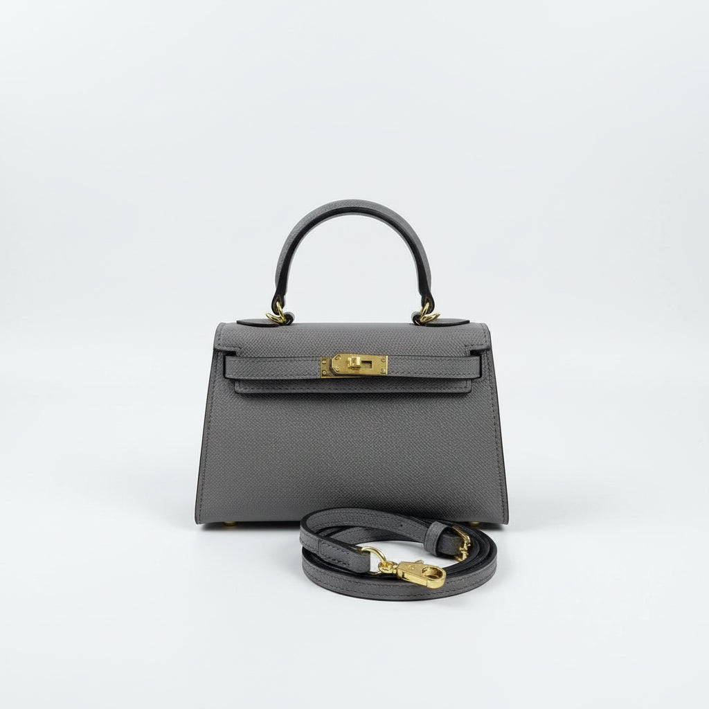 Hermes Kelly Structured Handbag with Detachable Strap