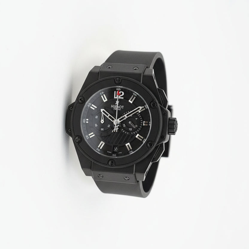 Hublot Men's Black Rubber & Steel Watch ⌚🖤🔩