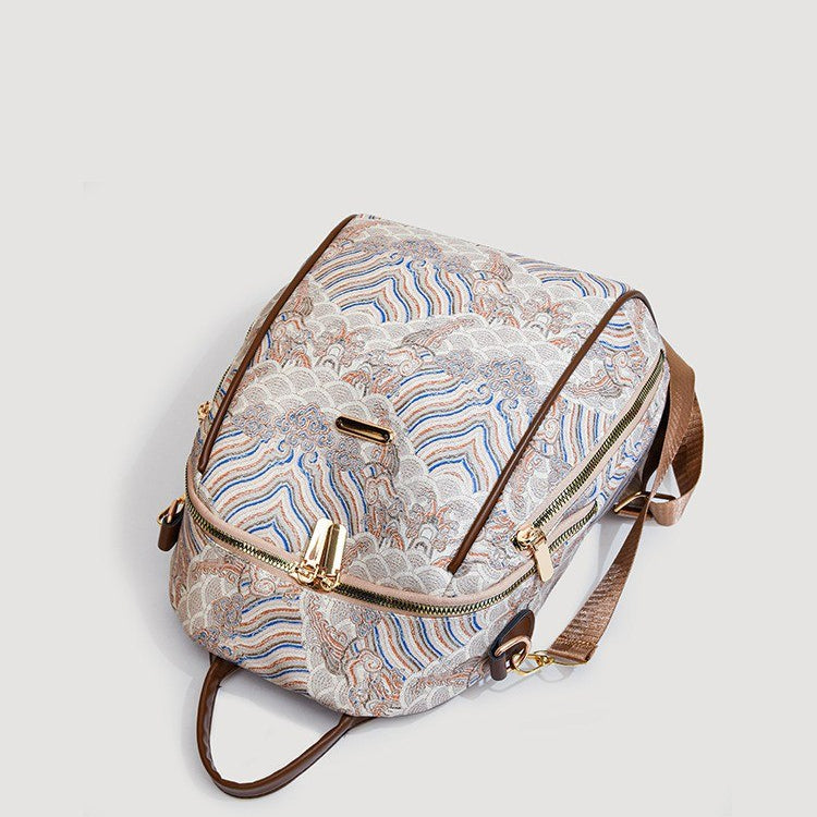 Marles Kelleh Patterned Leather Backpack