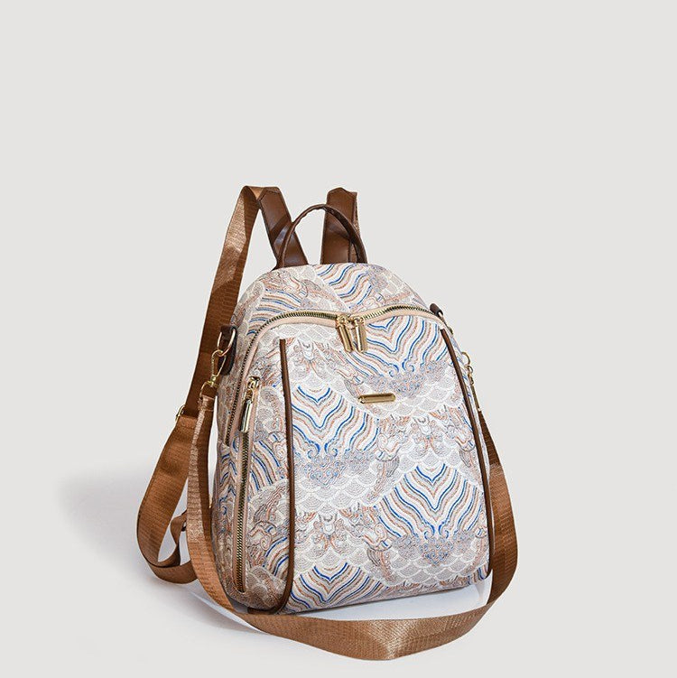 Marles Kelleh Patterned Leather Backpack