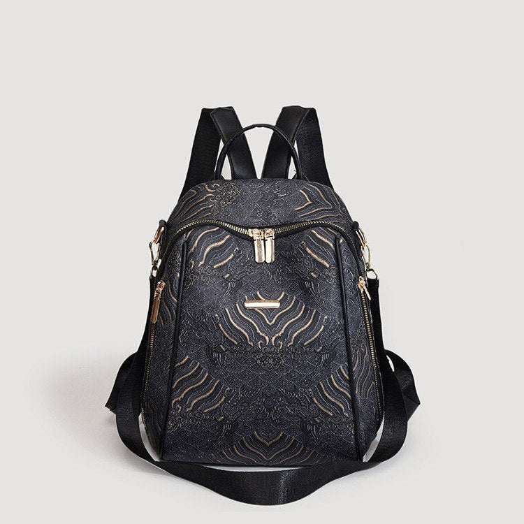 Marles Kelleh Patterned Leather Backpack