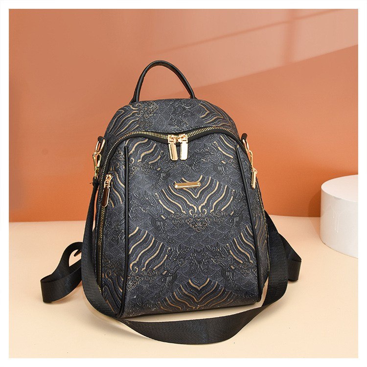 Marles Kelleh Patterned Leather Backpack