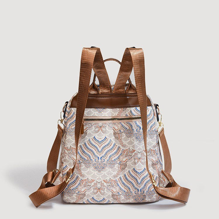 Marles Kelleh Patterned Leather Backpack