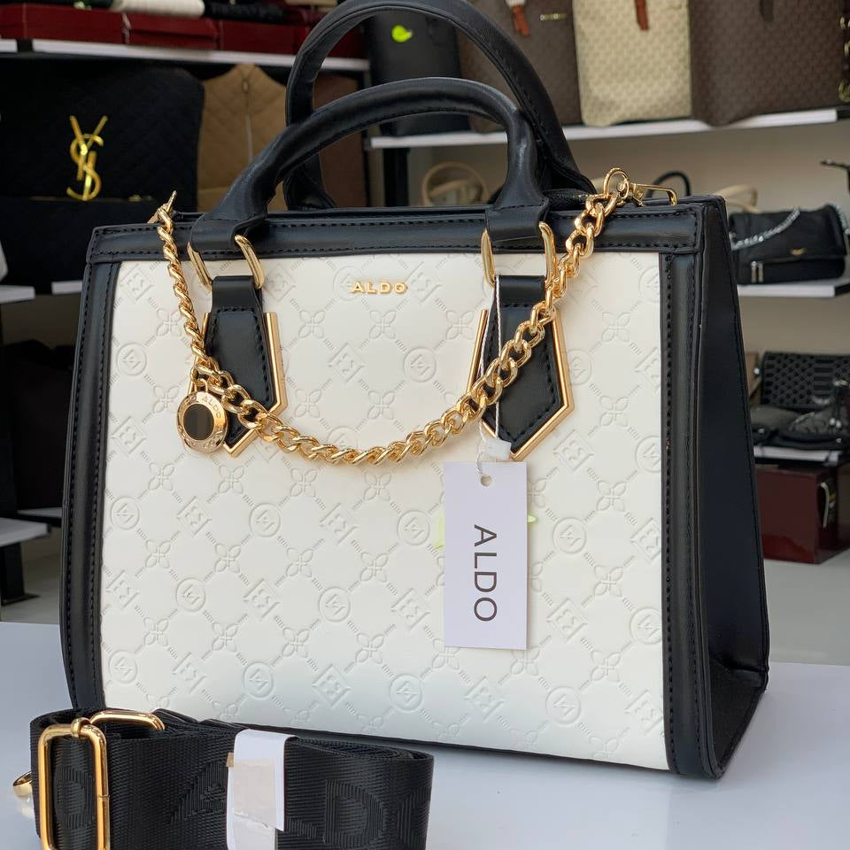 Aldo Chic Colorblock Bag 🖤🤍❤️ With Dust Bag & Box