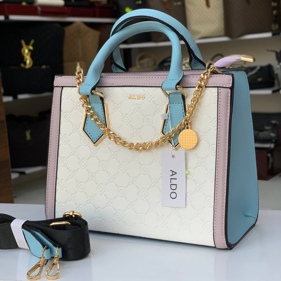 Aldo Chic Colorblock Bag 🖤🤍❤️ With Dust Bag & Box