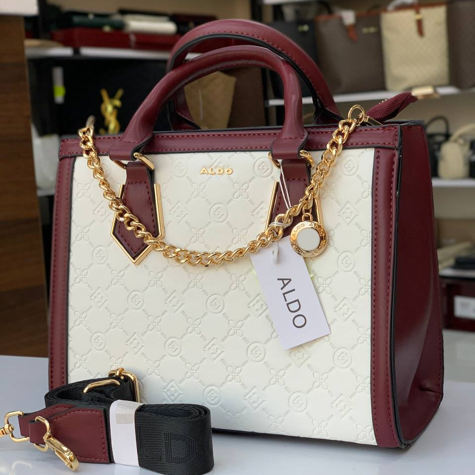 Aldo Chic Colorblock Bag 🖤🤍❤️ With Dust Bag & Box
