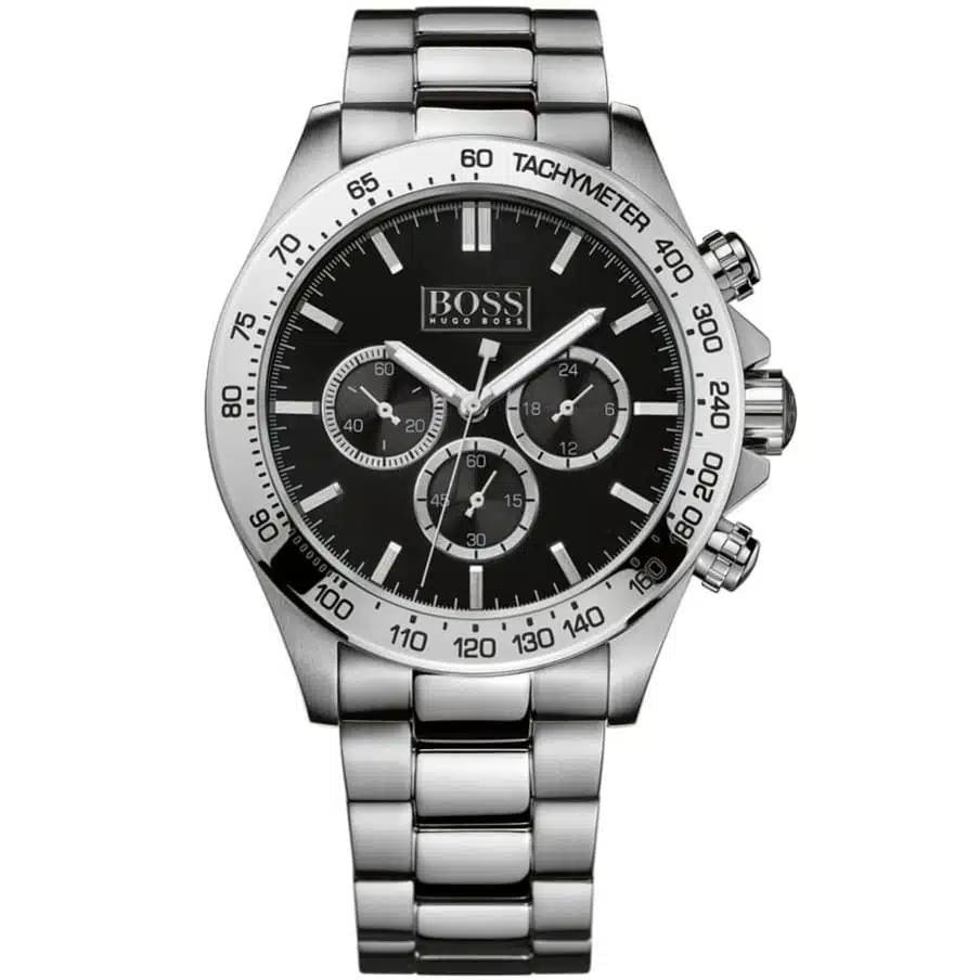 BOSS Hugo Boss Silver & Blue Stainless Steel Watch ⌚🔵✨