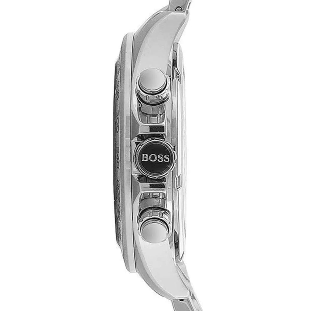 BOSS Hugo Boss Silver & Blue Stainless Steel Watch ⌚🔵✨