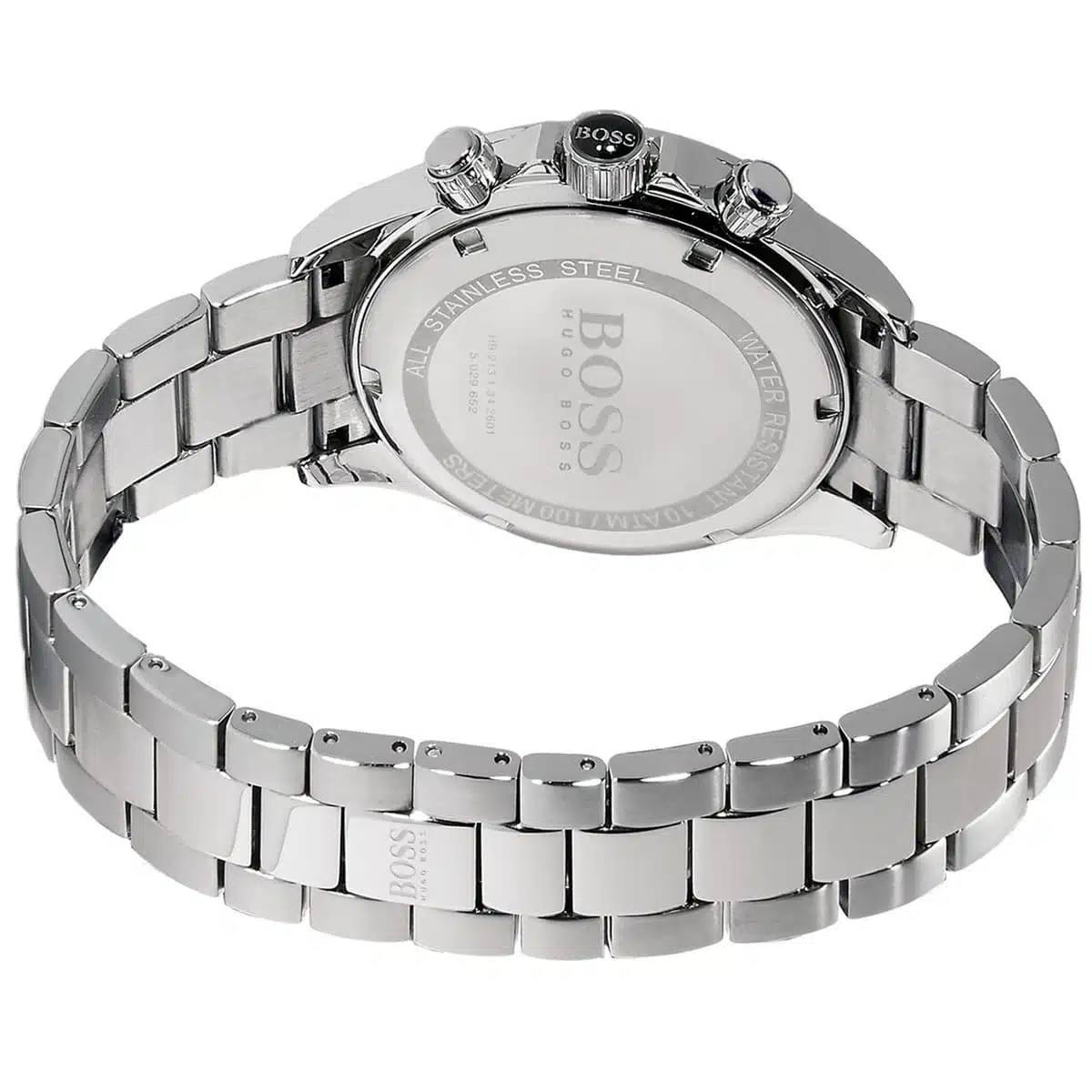 BOSS Hugo Boss Silver & Blue Stainless Steel Watch ⌚🔵✨