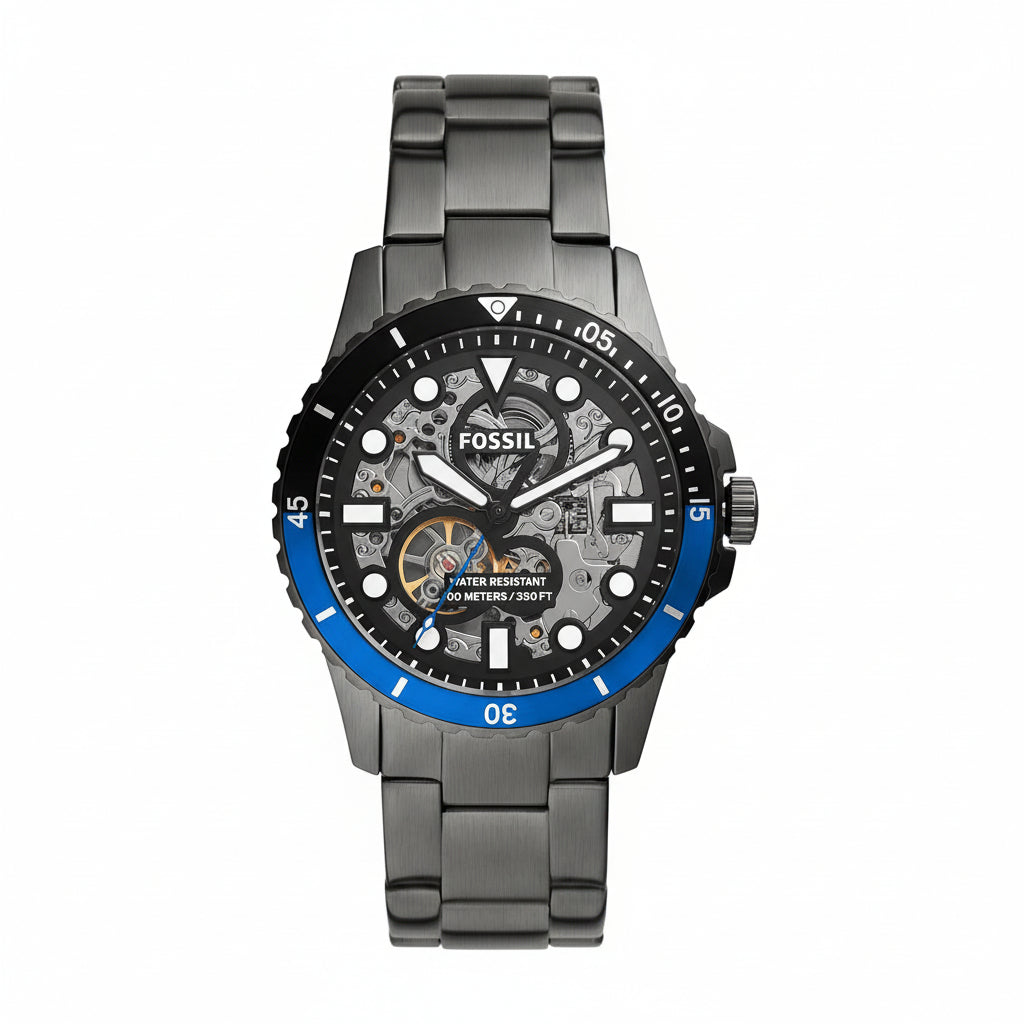 Fossil Stainless Steel Men's Watch ⌚⚫🔵