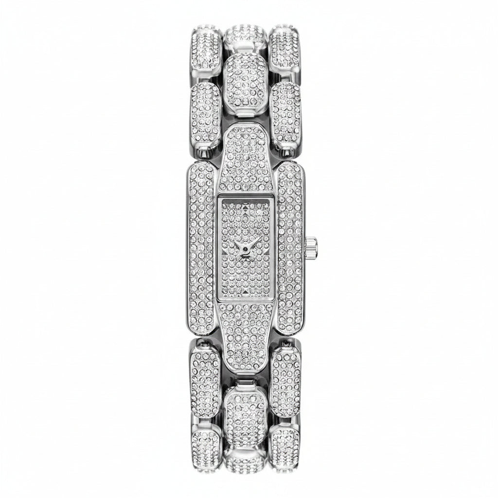 Silver Crystal Accent Women's Watch 💎✨⌚