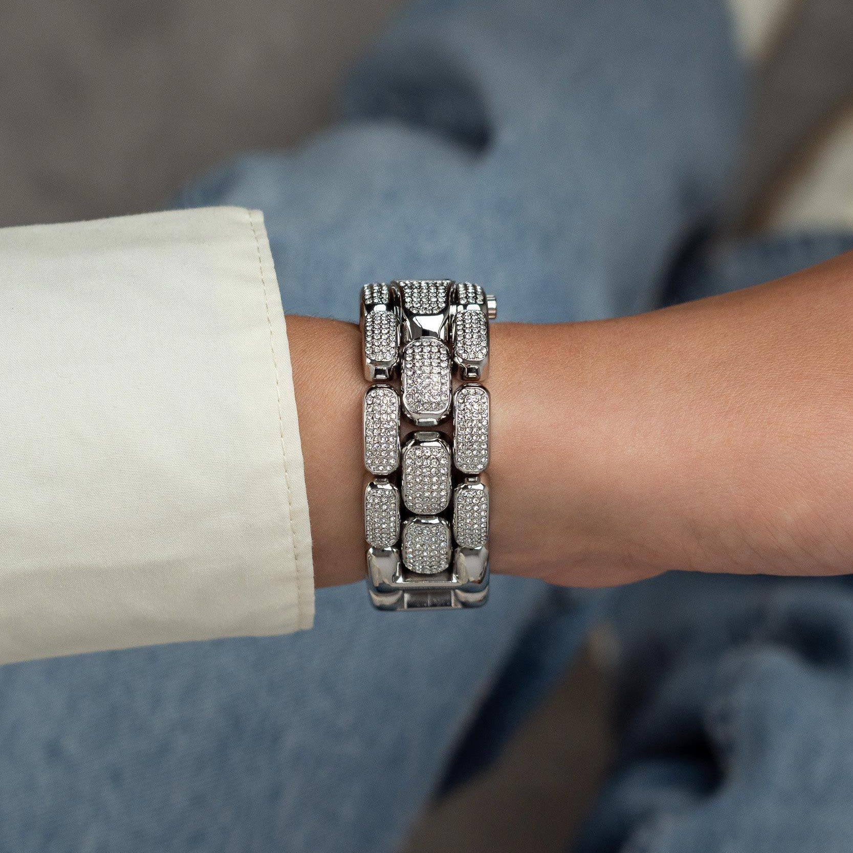 Silver Crystal Accent Women's Watch 💎✨⌚