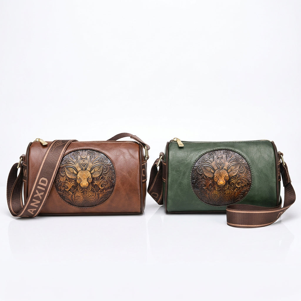 Embossed Deer Pattern Fashion Shoulder Bag