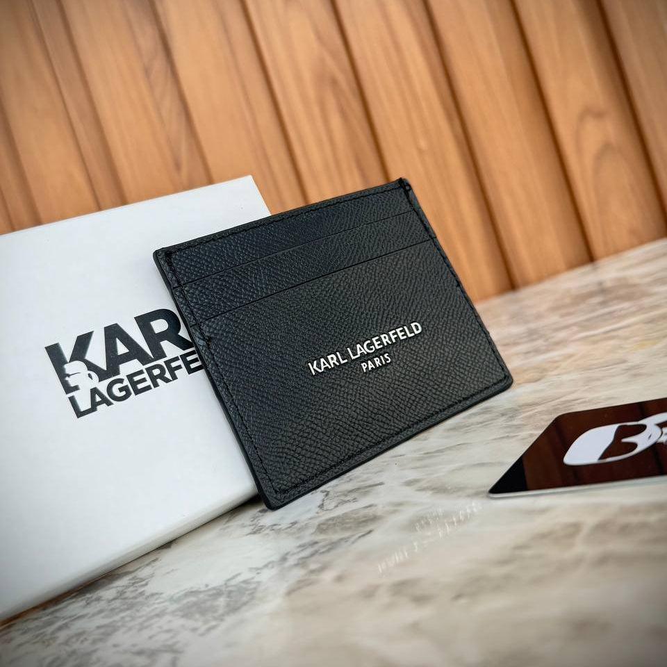 Karl Lagerfeld Embossed Leather Card Holder 🖤💼✨