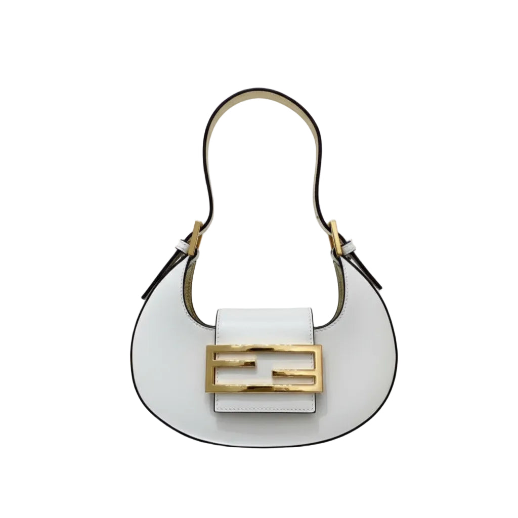 Fendi White & Gold Bag ⚜️ Chic Italian Style