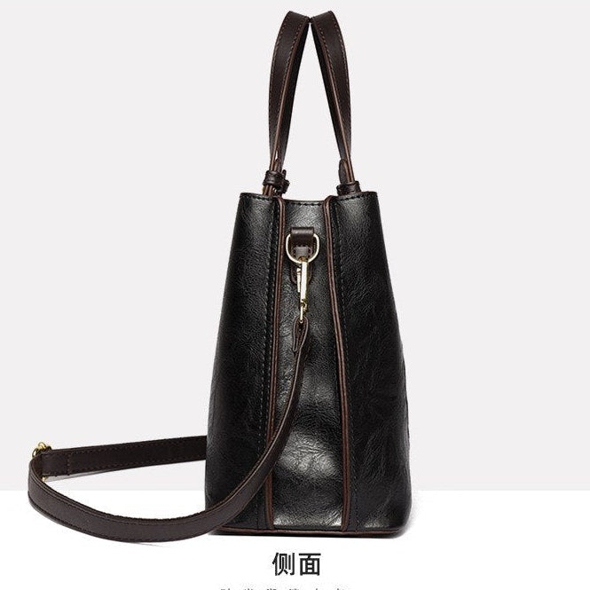 Elephant Embossed Clasp Buckle Handbag