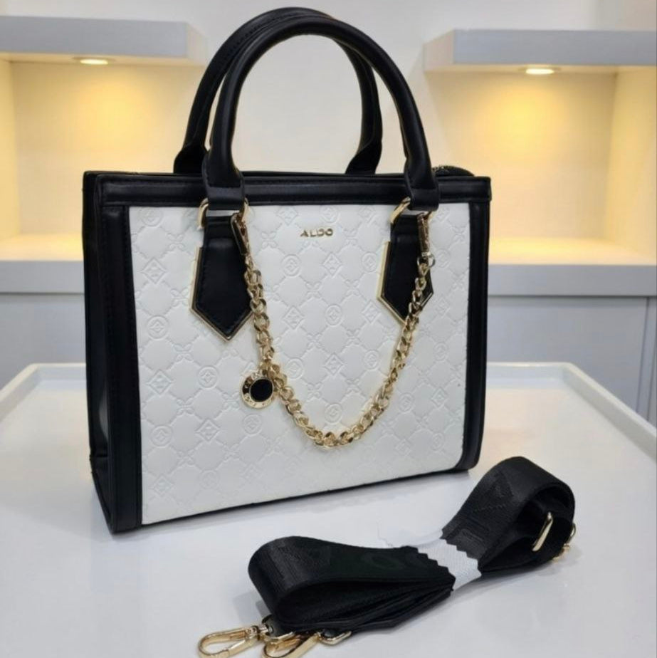 ALDO Leather Crossbody: Chic in White, Black, Burgundy 👜