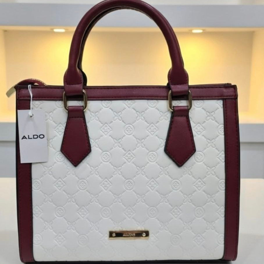 ALDO Leather Crossbody: Chic in White, Black, Burgundy 👜