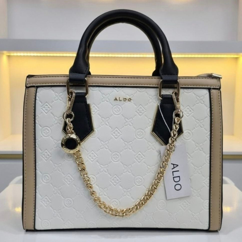 ALDO Leather Crossbody: Chic in White, Black, Burgundy 👜