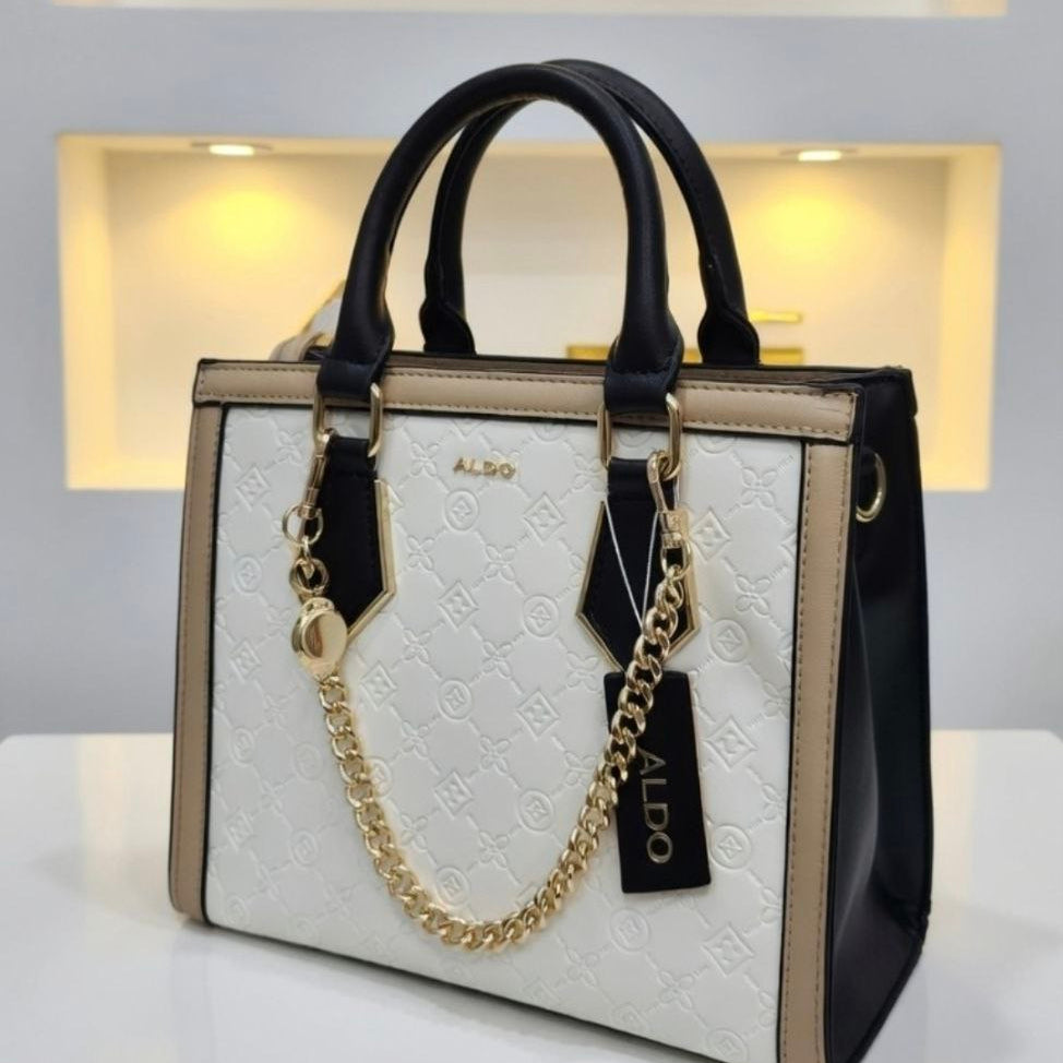 ALDO Leather Crossbody: Chic in White, Black, Burgundy 👜