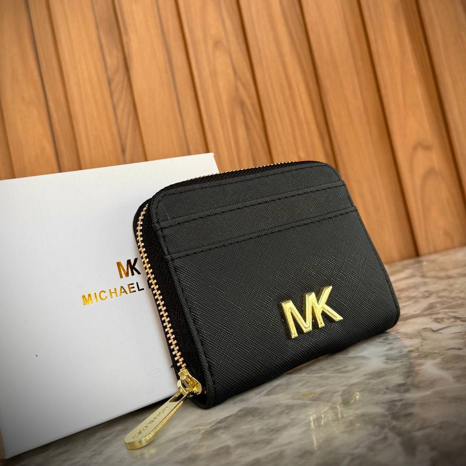 Michael Kors Monogram Small Zip-Around Wallet with Cognac Trim 👜✨🏷️