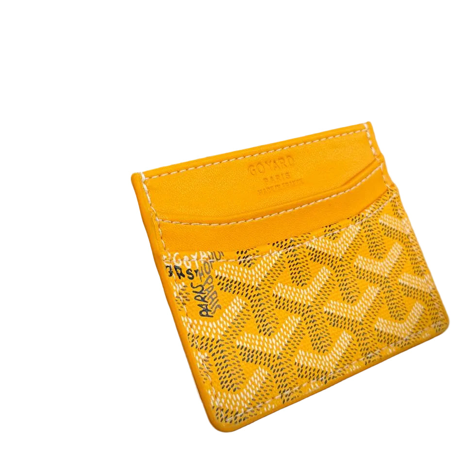 Goyard Saint Sulpice Card Holder in Yellow Goyardine Canvas 💳🌟📁
