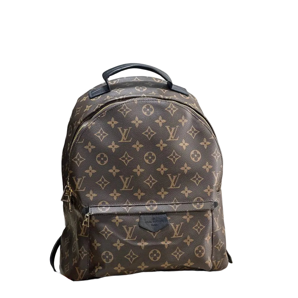 Louis Vuitton Monogram Palm Springs Backpack with Black Leather Trim 🎒🤎✨