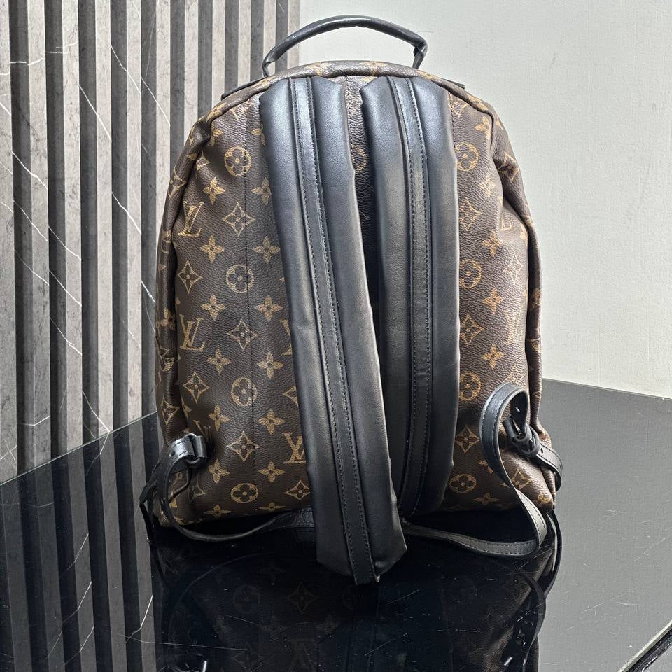 Louis Vuitton Monogram Palm Springs Backpack with Black Leather Trim 🎒🤎✨