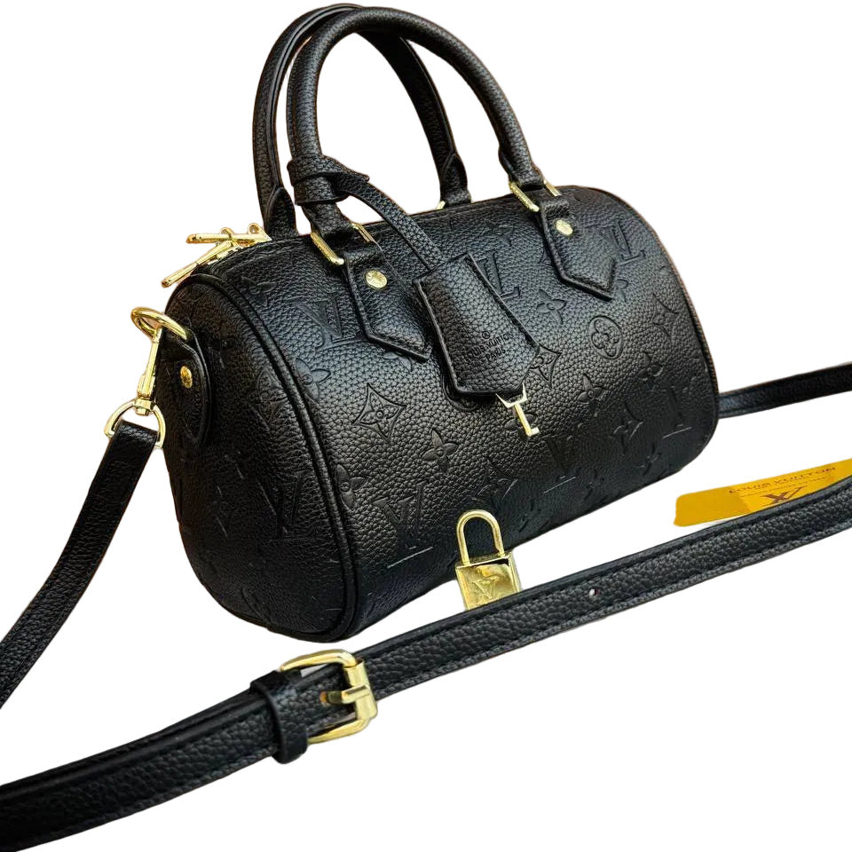 Louis Vuitton Monogram Empreinte Speedy Bandoulière 25 in Black Leather 👜🖤✨