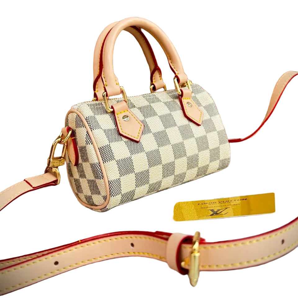 Louis Vuitton Nano Speedy Damier Azur Canvas Crossbody Bag 👜✨🤍