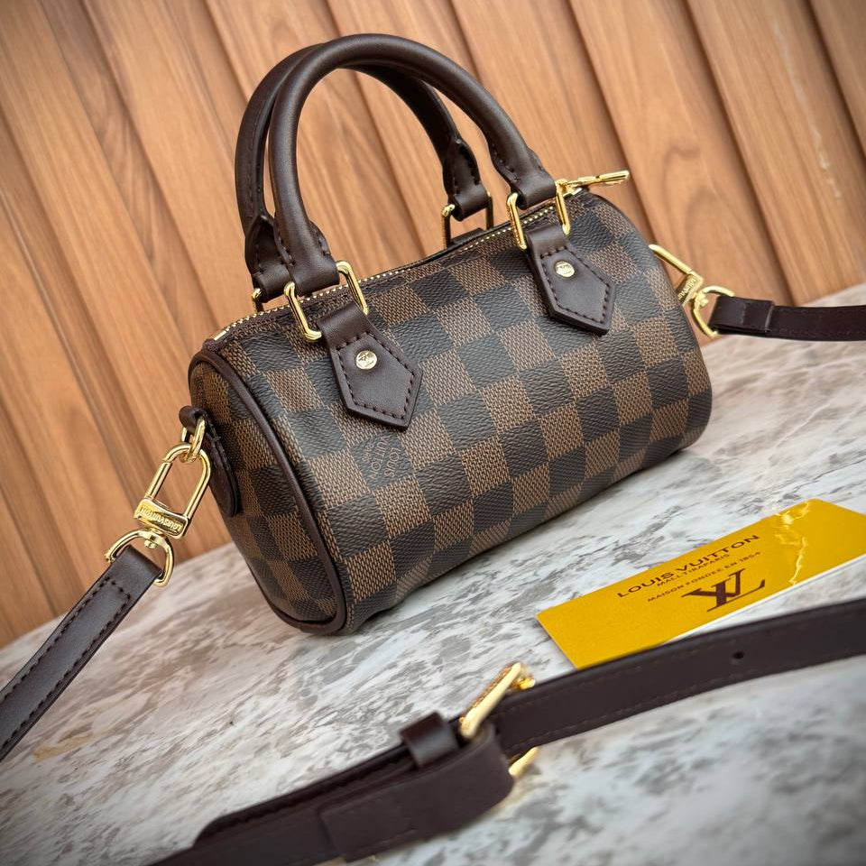 Louis Vuitton Nano Speedy Damier Azur Canvas Crossbody Bag 👜✨🤍
