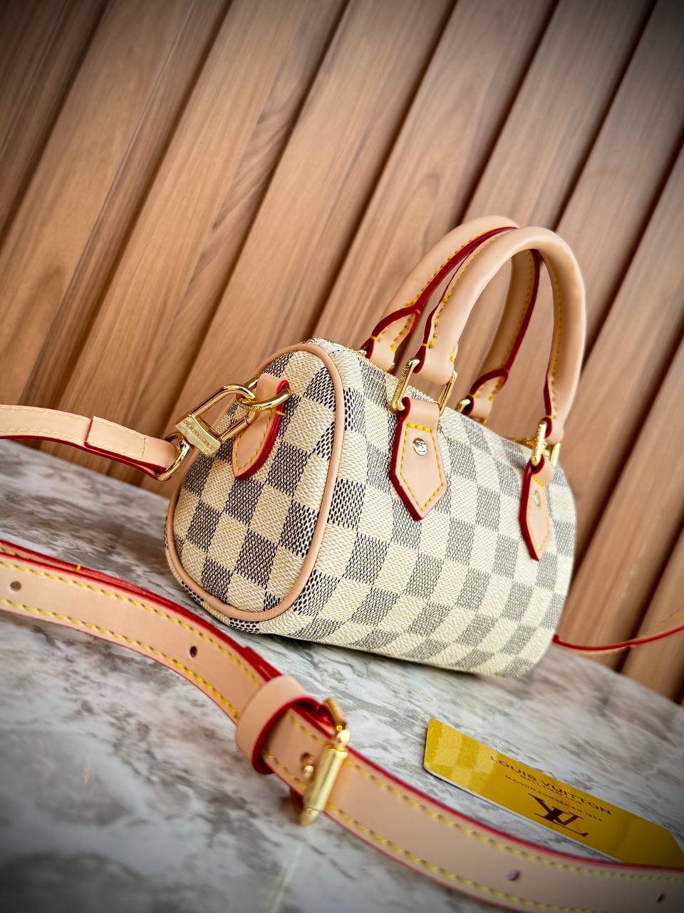 Louis Vuitton Nano Speedy Damier Azur Canvas Crossbody Bag 👜✨🤍