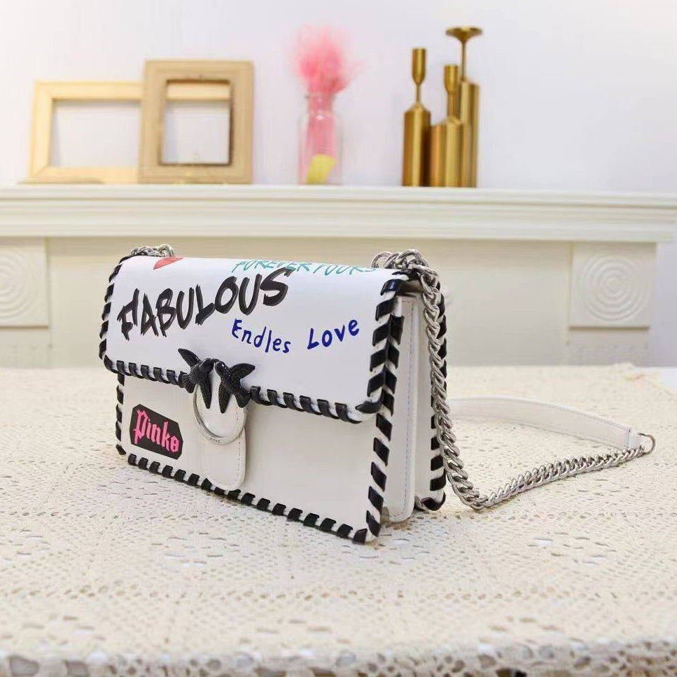 PINKO White Bag 🤍 Top Quality with Box
