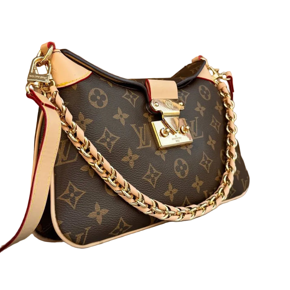 Louis Vuitton Monogram Diane Shoulder Bag with Braided Gold Chain 👜✨🤎