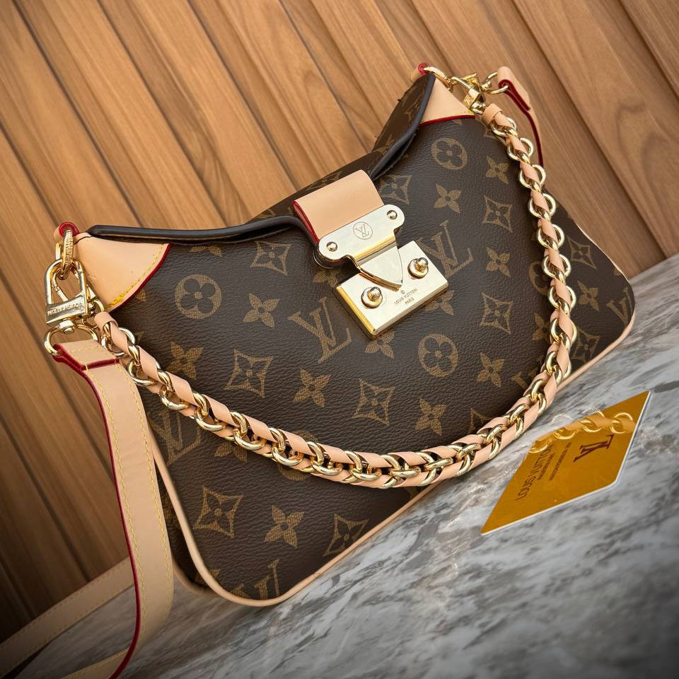 Louis Vuitton Monogram Diane Shoulder Bag with Braided Gold Chain 👜✨🤎
