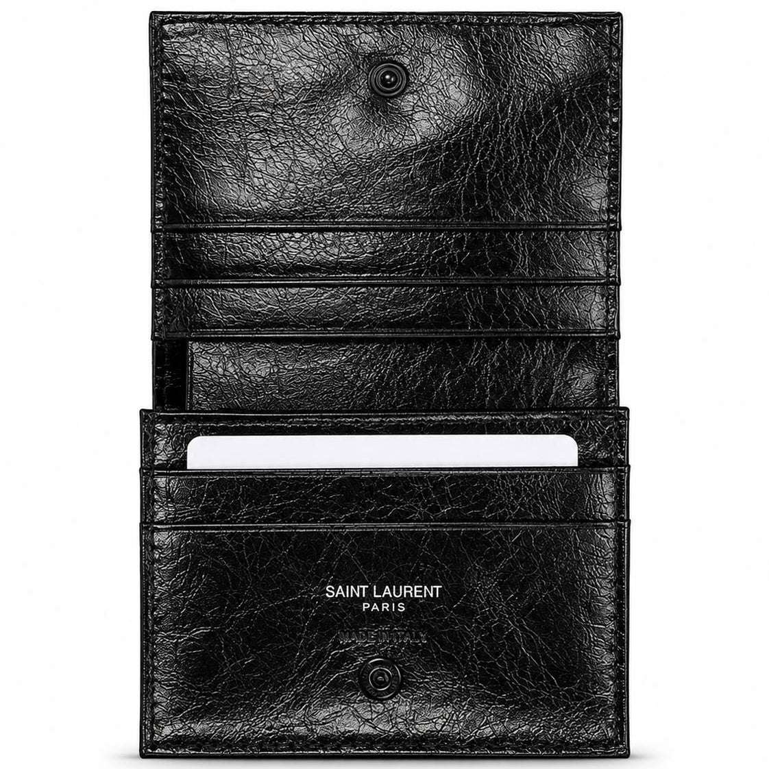 YSL Black Leather Wallet 🖤 Sleek & Chic