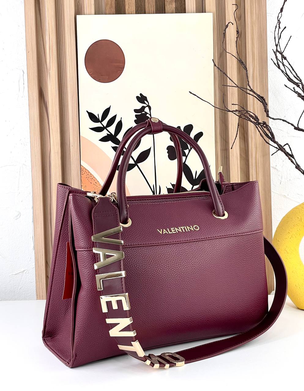 Valentino: Leopard & Burgundy Bag 🐆🍷