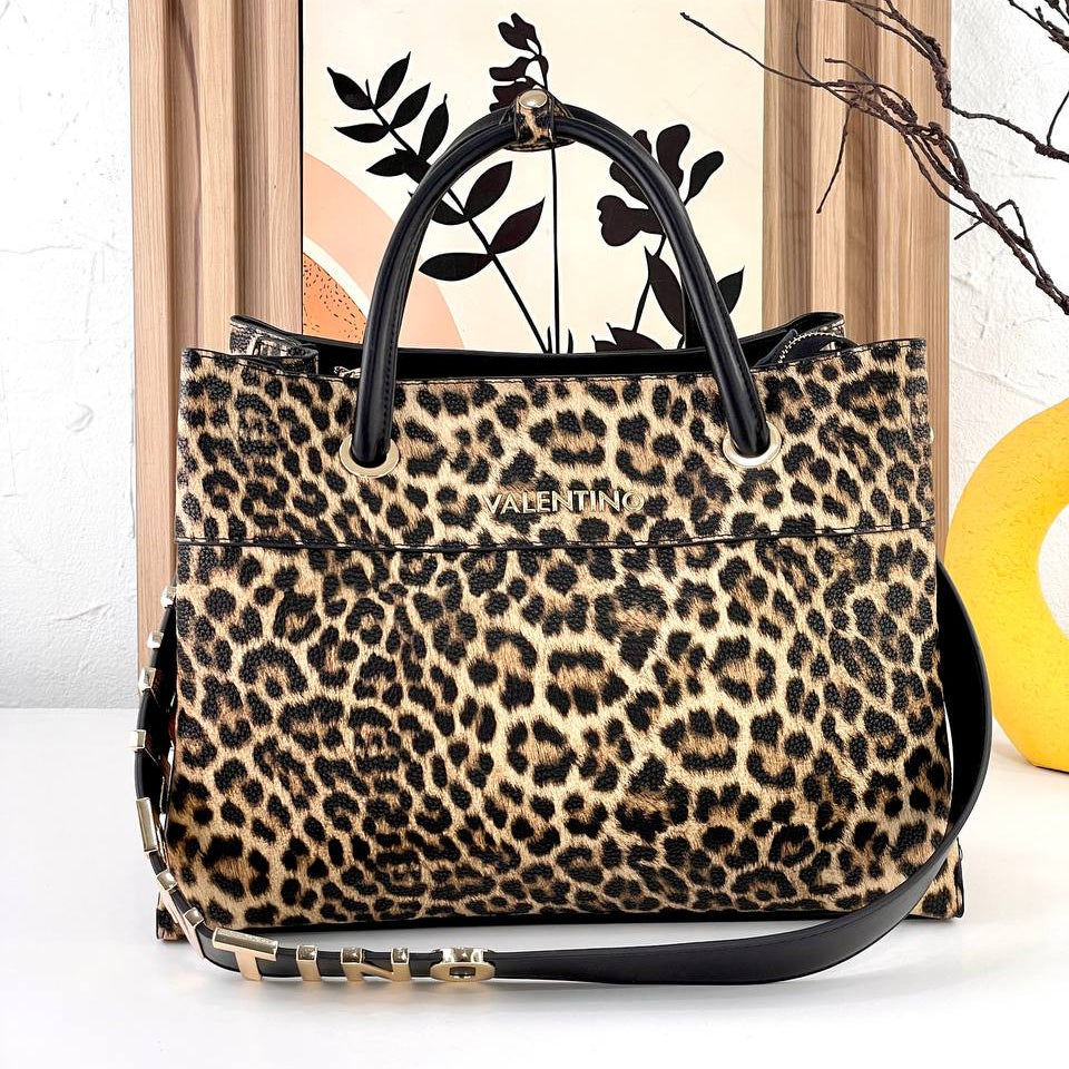 Valentino: Leopard & Burgundy Bag 🐆🍷