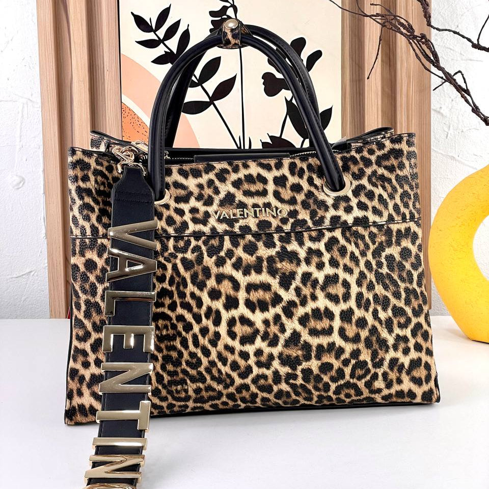 Valentino: Leopard & Burgundy Bag 🐆🍷