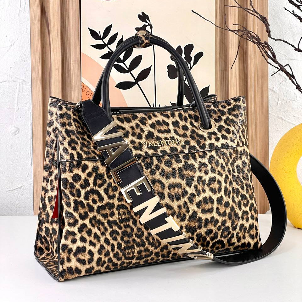 Valentino: Leopard & Burgundy Bag 🐆🍷