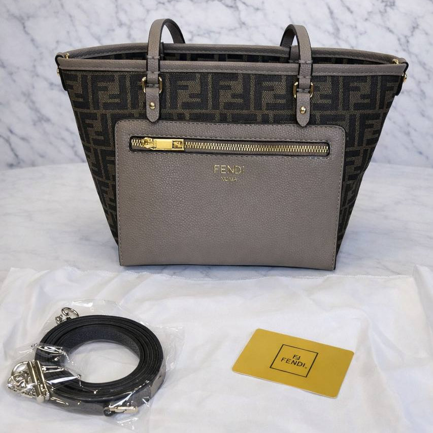 Fendi Double Face Bag 👜 Taupe Chic