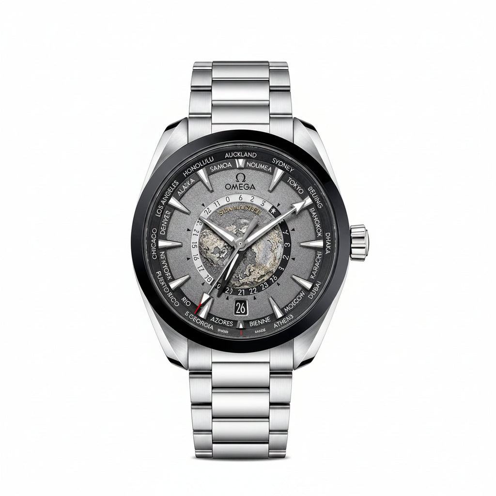 Omega Seamaster: Silver & Blue Worldtimer ⌚🌎🏙️