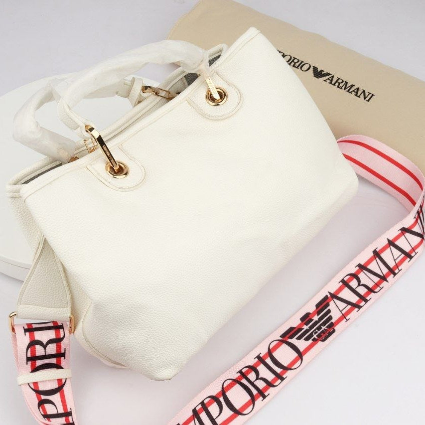 Emporio Armani Signature Black Handbag with Logo Strap 👜✨
