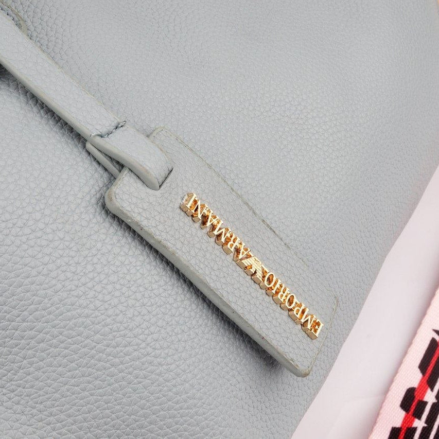 Emporio Armani Signature Black Handbag with Logo Strap 👜✨
