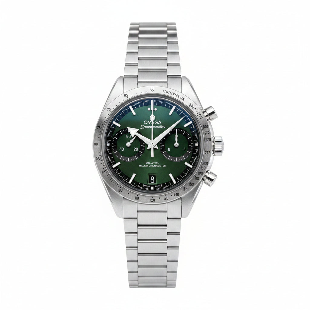 Omega Speedmaster Master Chronometer in Stainless Steel and Green