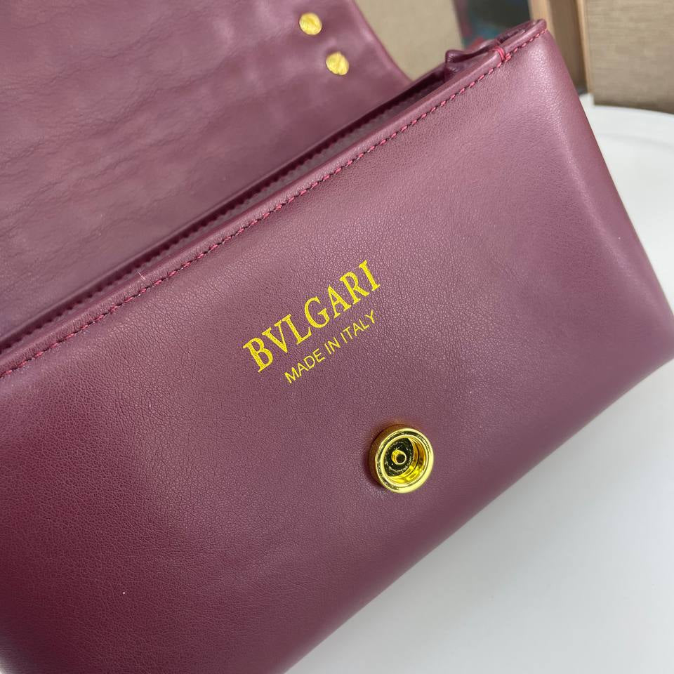 Bulgari Quilted Shoulder Bag with Signature Snake Head Clasp