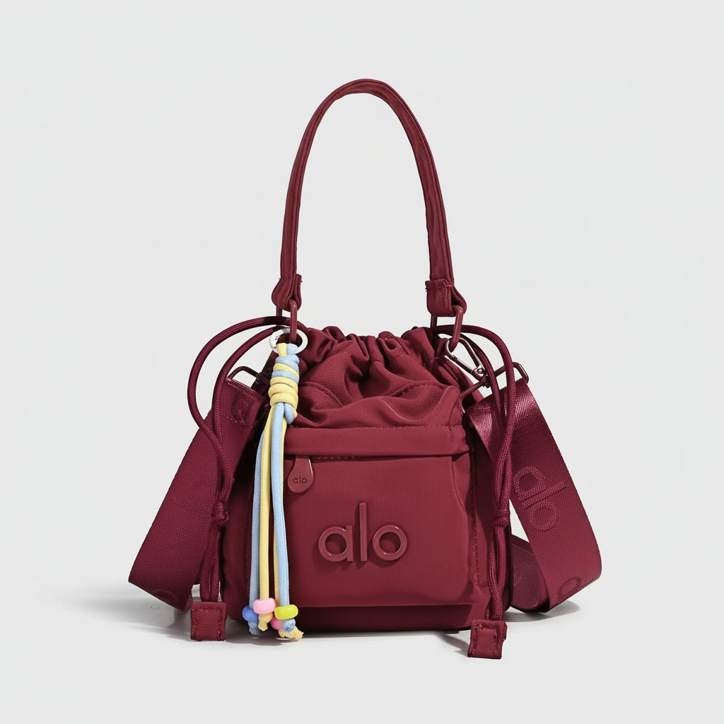 Alo Mirror Original Small Drawstring Bag with Beaded Tassel
